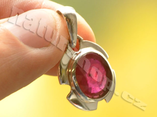 ruby pendant silver
