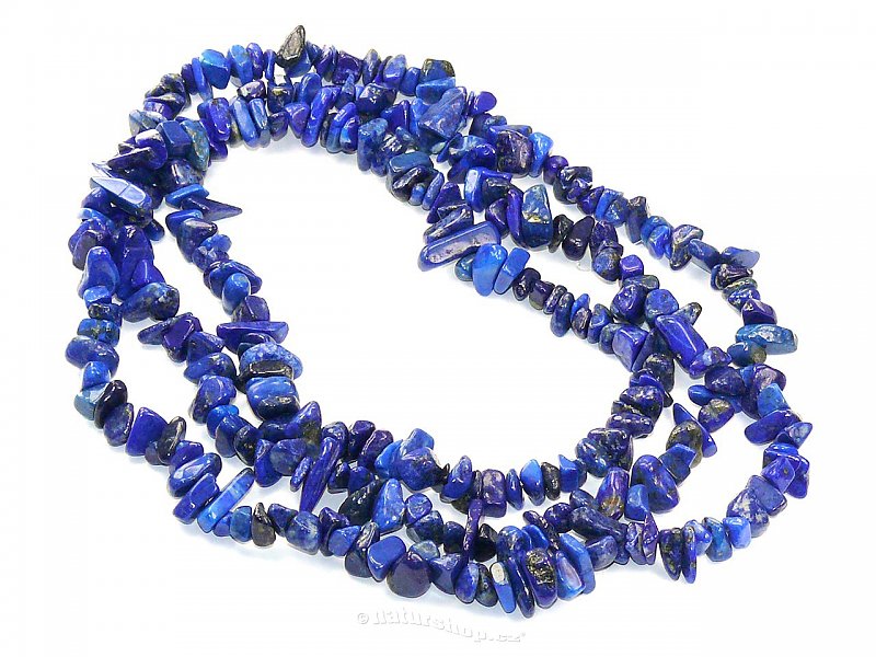 Lapis lazuli necklace larger stones 90 cm