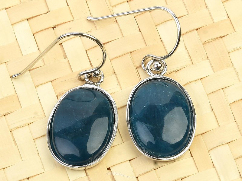 Apatite dangling oval earrings Ag 925/1000