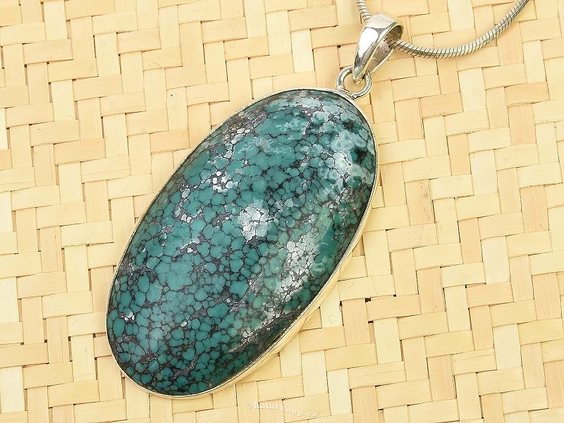Turquoise pendant larger Ag 925/1000 16.2g