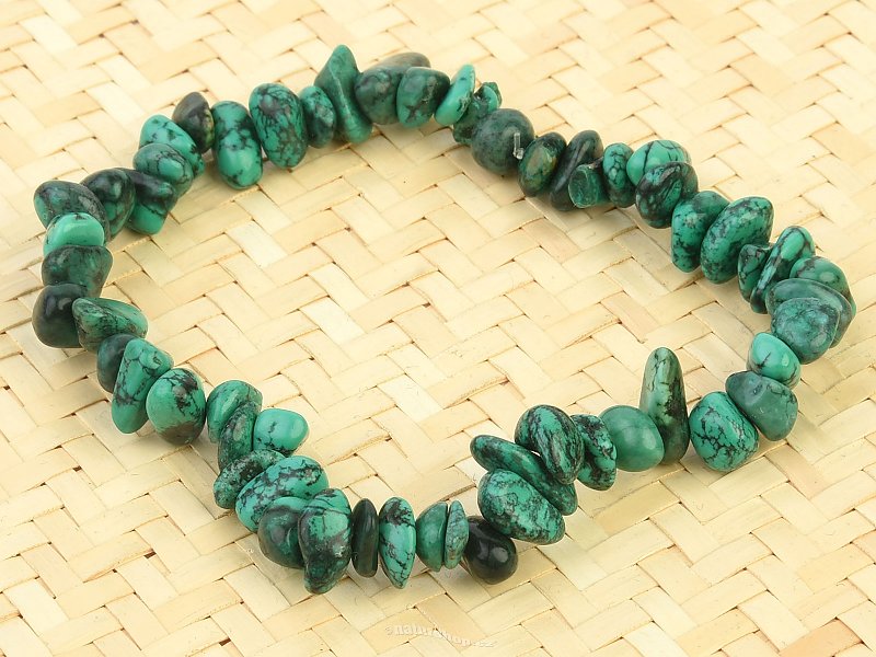 Turquoise chinese bracelet tumbled with stones