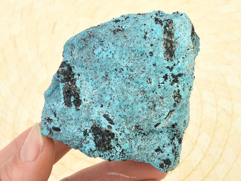 Chalcopyrite + turquoise raw stone (139g)