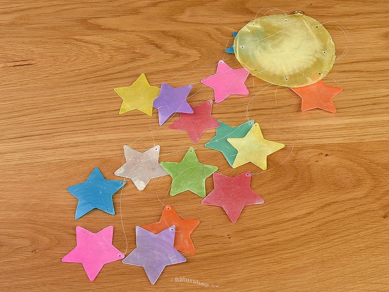Colorful carillon of mother-of-pearl stars