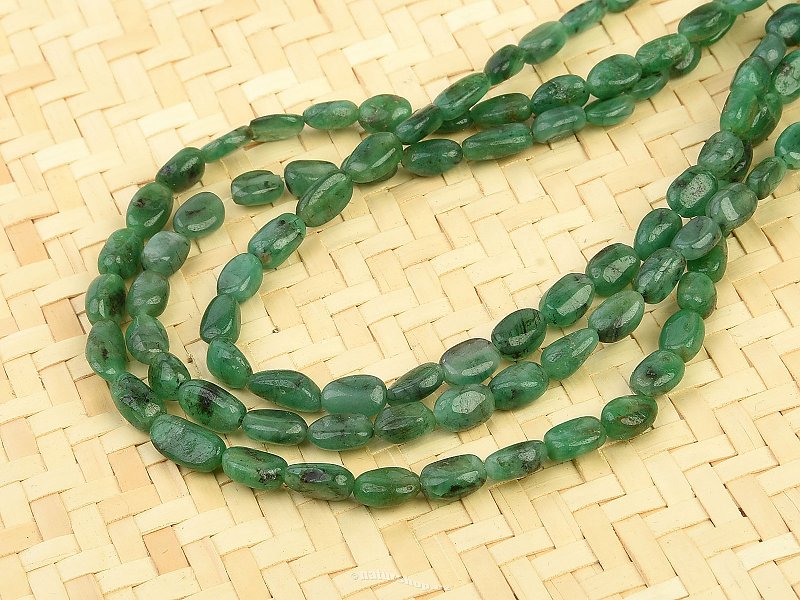 Necklace emerald oval clasp Ag 925/1000 approx. 43cm
