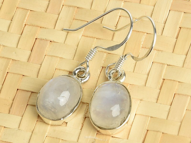 Earrings moonstone larger oval (Ag 925/1000)