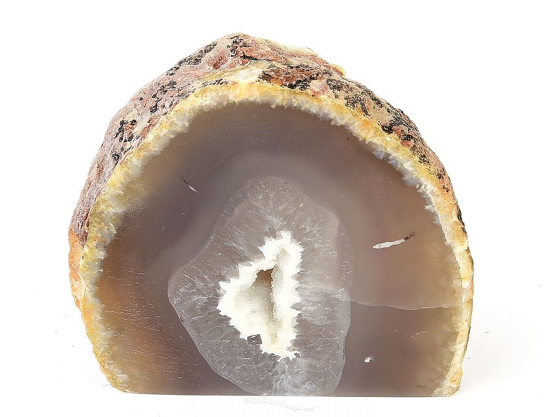 Agate geode with a hollow from Brazil 217g