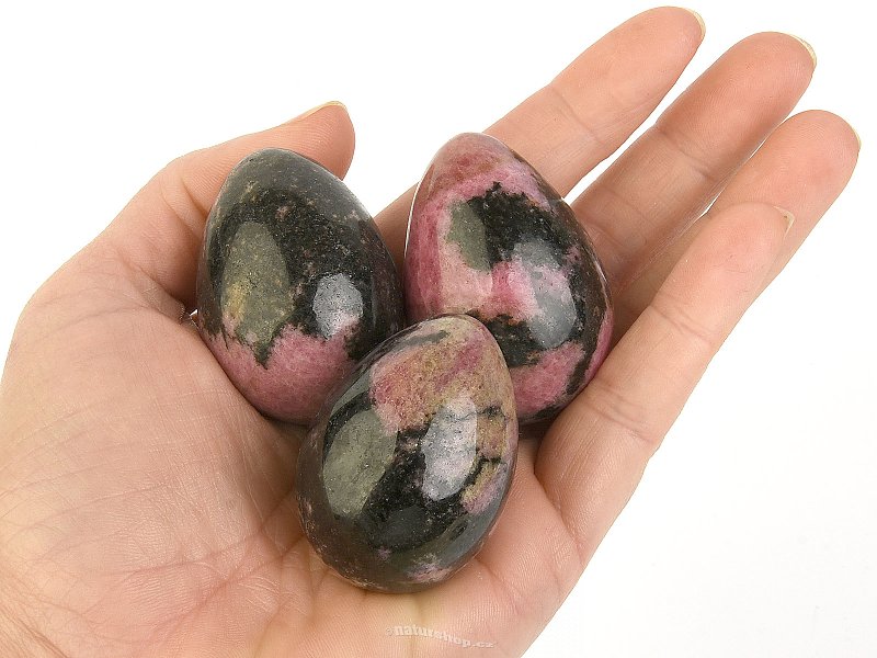 Rhodonite eggs from Madagascar approx. 4.5 cm