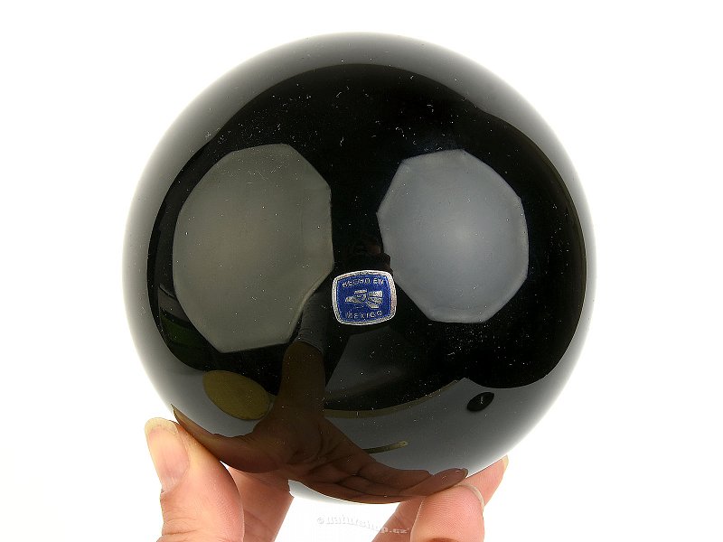 Ball of black obsidian Mexico 1449g
