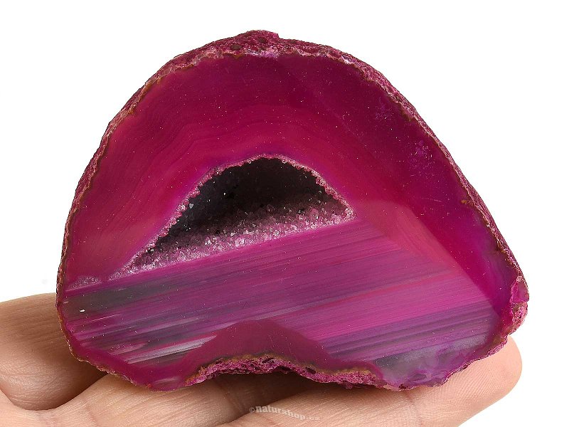 Agate geode with cavity dyed 158g