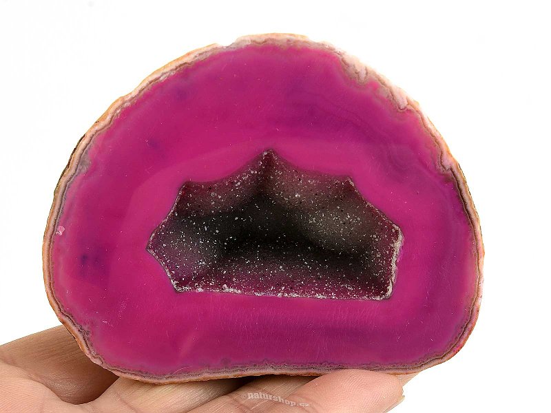 Agate geode with cavity dyed 247g