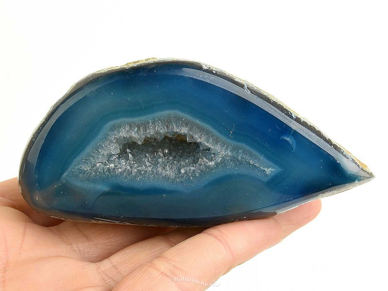 Agate dyed geode with cavity 229g