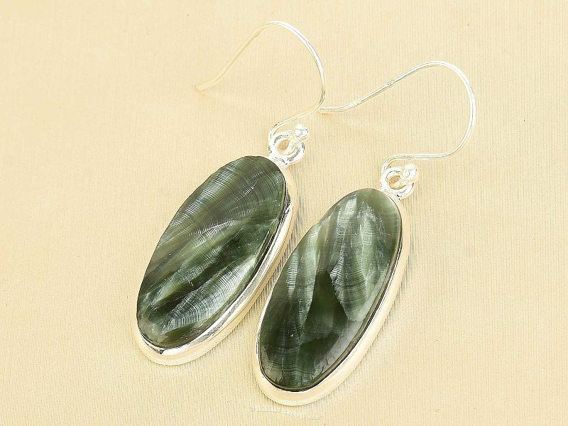 Serafinite earrings oval (Russia) Ag 925/1000 7.2g
