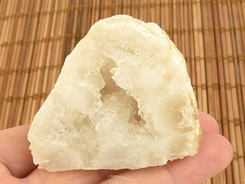 Quartz-calcite geode from Morocco 127g