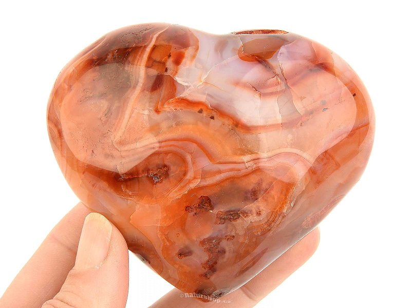 Carnelian heart with cavity from Madagascar 313g