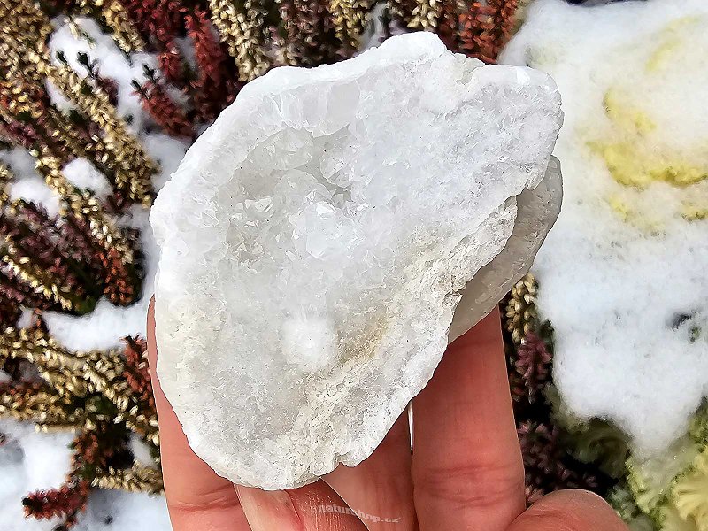 Quartz-calcite geode from Morocco 151g