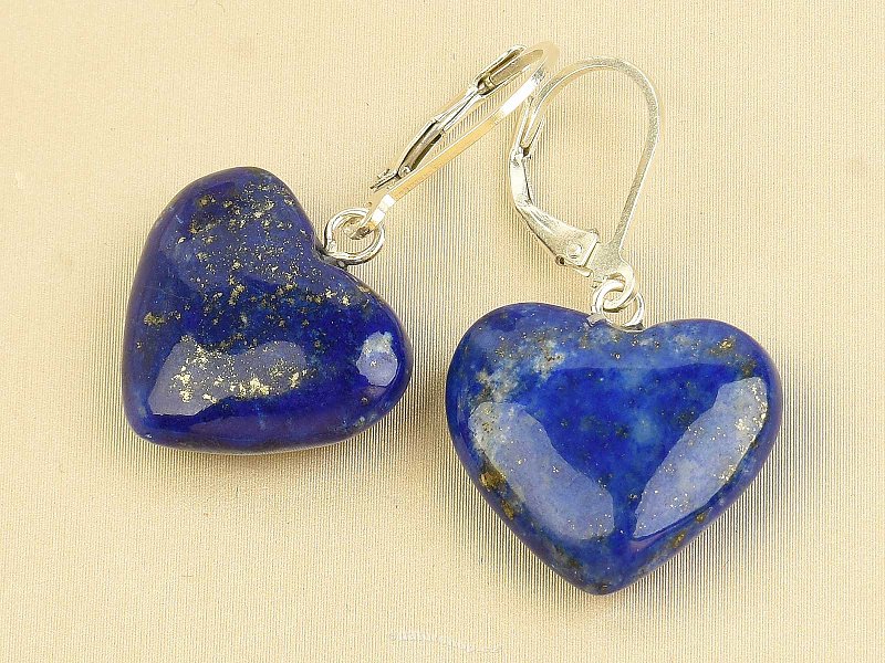 Lapis lazuli heart earrings Ag 925/1000