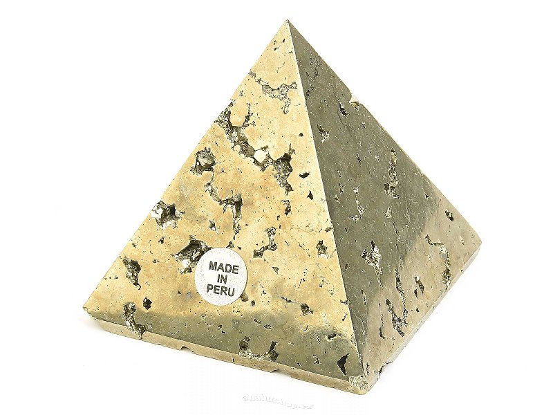 Pyrite pyramid with hollows from Peru 269g (Peru)
