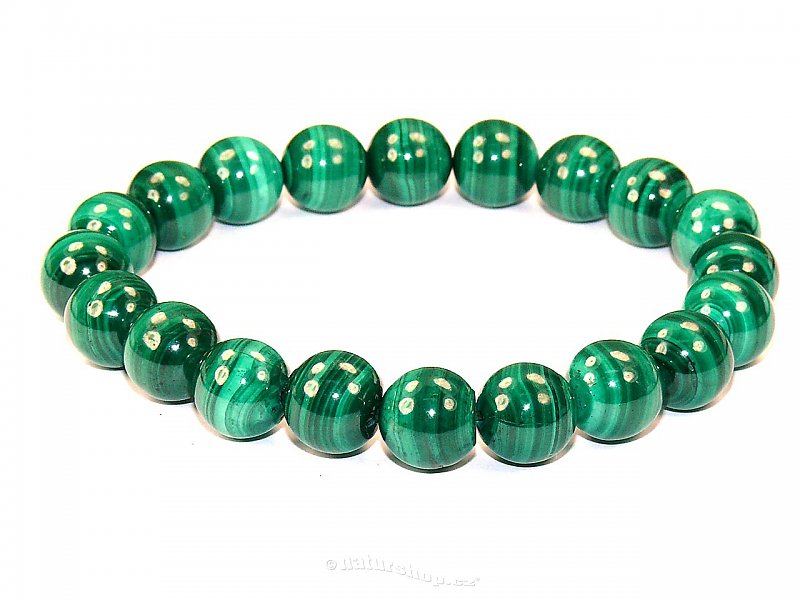 Malachite bracelet beads extra 10 mm