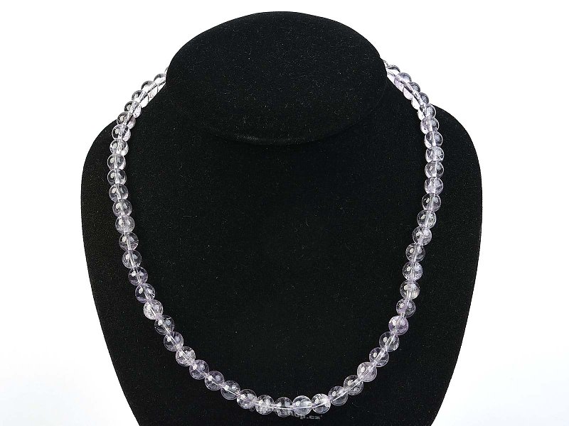 Light amethyst necklace beads 8 mm 50 cm