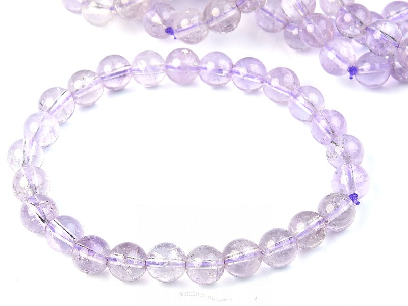 Light amethyst bracelet beads 8.5 mm