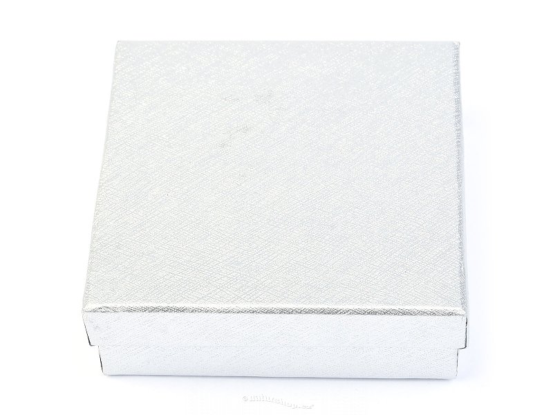 Dárková krabička stříbrná 8 x 8cm