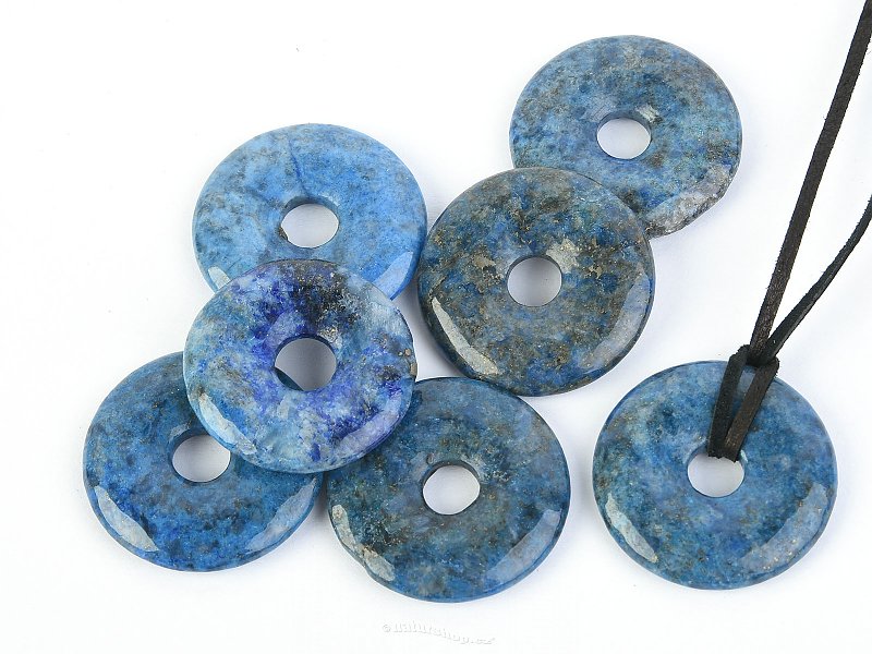 Lapis lazuli 30mm donut pendant