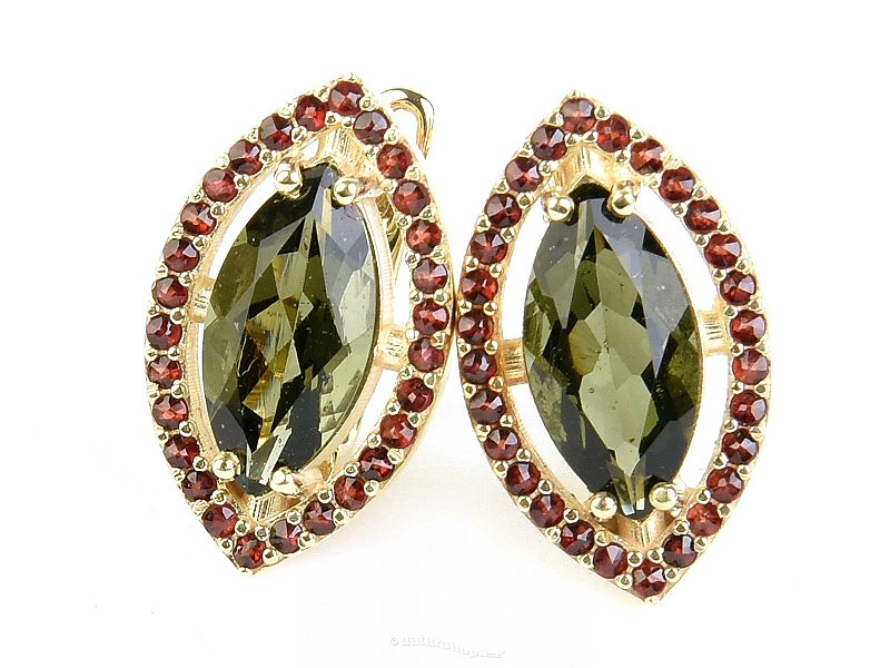 Earrings and earrings gold earrings Au 585/1000 6.24g