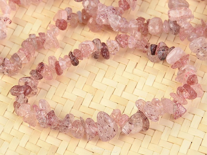Strawberry crystal bracelet chopped shapes