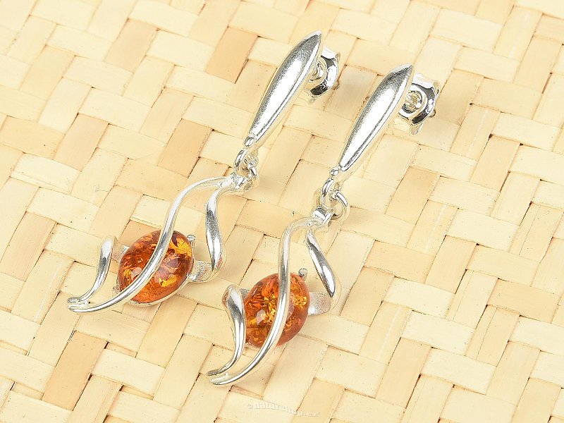 Silver earrings with amber Ag 925/1000