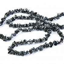 Obsidián vločkový náhrdelník (90cm)