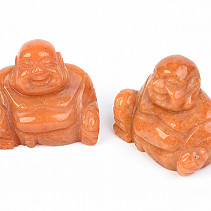 Kalcit oranžový buddha řezba