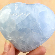 Blue calcite heart shape 260g