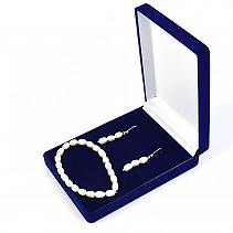 White pearls gift set Ag fastening