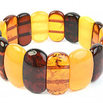 Amber bracelet rectangles mix 24mm