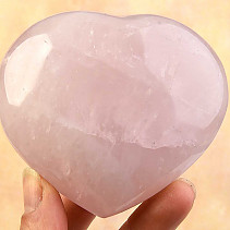 Smooth heart of rose quartz 306grams