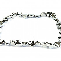 Hematite Heart Bracelet (plated silver)