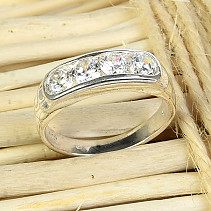 Silver ring with zircons Ag 925/1000