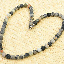Jasper piccasso necklace beads 48cm