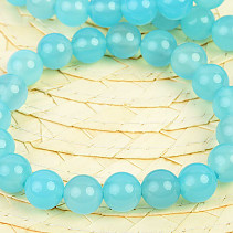 Blue jade beads bracelet 10mm