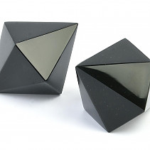 Obsidian black platonic body - dodecahedron
