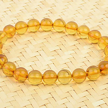 Bright sun amber bracelet ball 8mm
