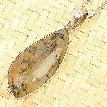 Agate with dendrites pendant Ag 925/1000 9.3g