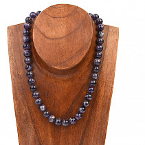 Necklace amethyst beads 10mm 45cm
