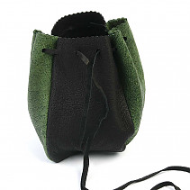 Leather bag black - dark green