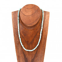 Larimar necklace buttonky cut Ag clasp 50cm