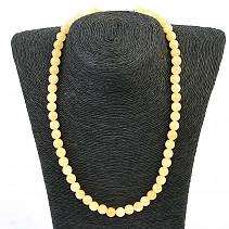 Calcite yellow ball necklace 8mm (48cm)