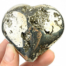 Pyritové srdce s krystaly 198g
