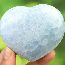 Blue calcite heart 291g (Madagascar)