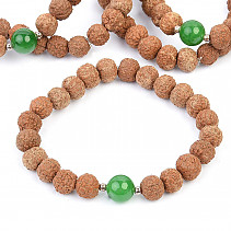 Jadeite + rudraksha bracelet