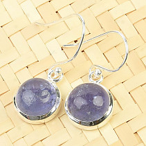 Silver earrings with tanzanite Ag 925/1000